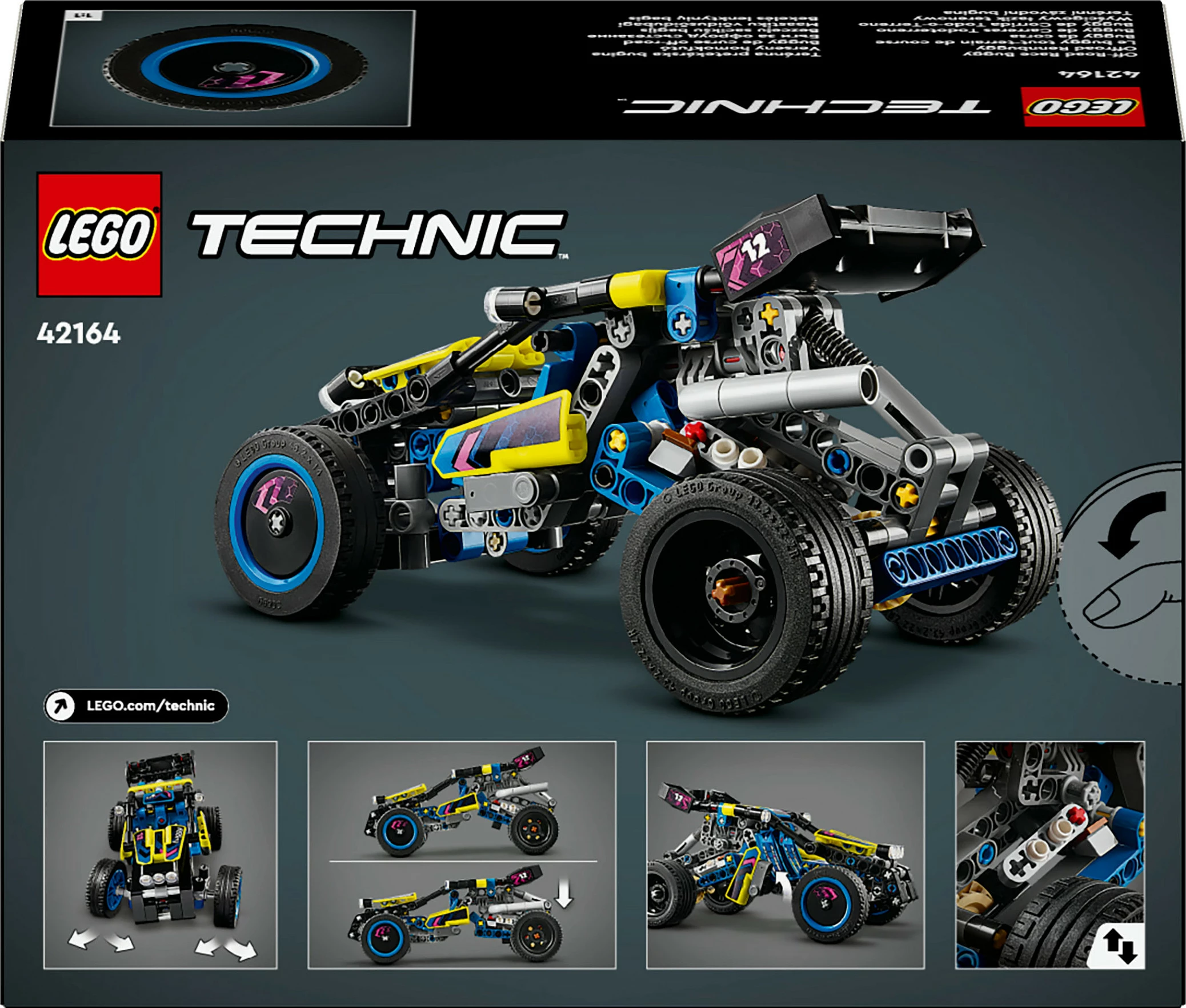 Set ndërtimi LEGO Technic 42164 Offroad Rennbuggy, 219 pjesë, multikolor