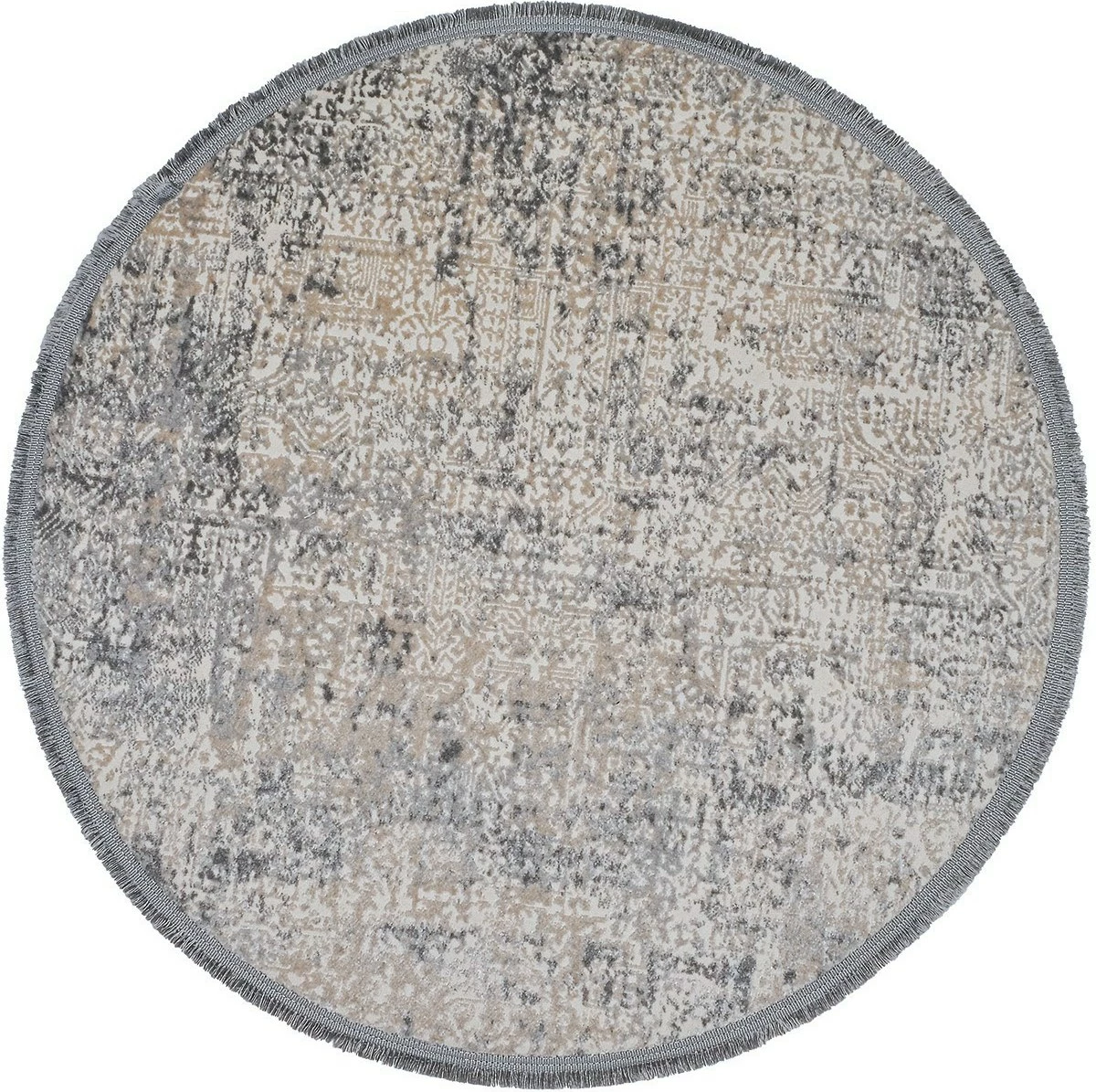 Qilim rrumbullakët, ngjyrë gri dhe bezhë, 80 cm, Conceptum Hypnose Notta 1121