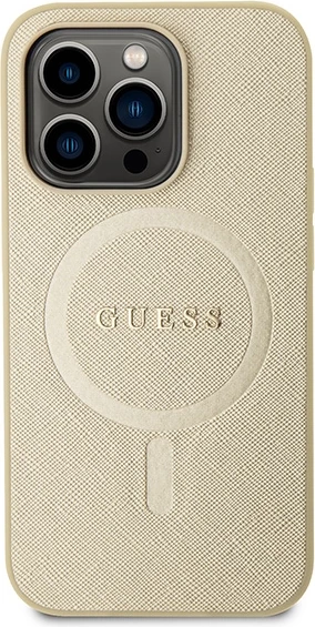 Mbështjellës Guess GUHMP15LPSAHMCB për iPhone 15 Pro 6.1", Saffiano MagSafe, Ari