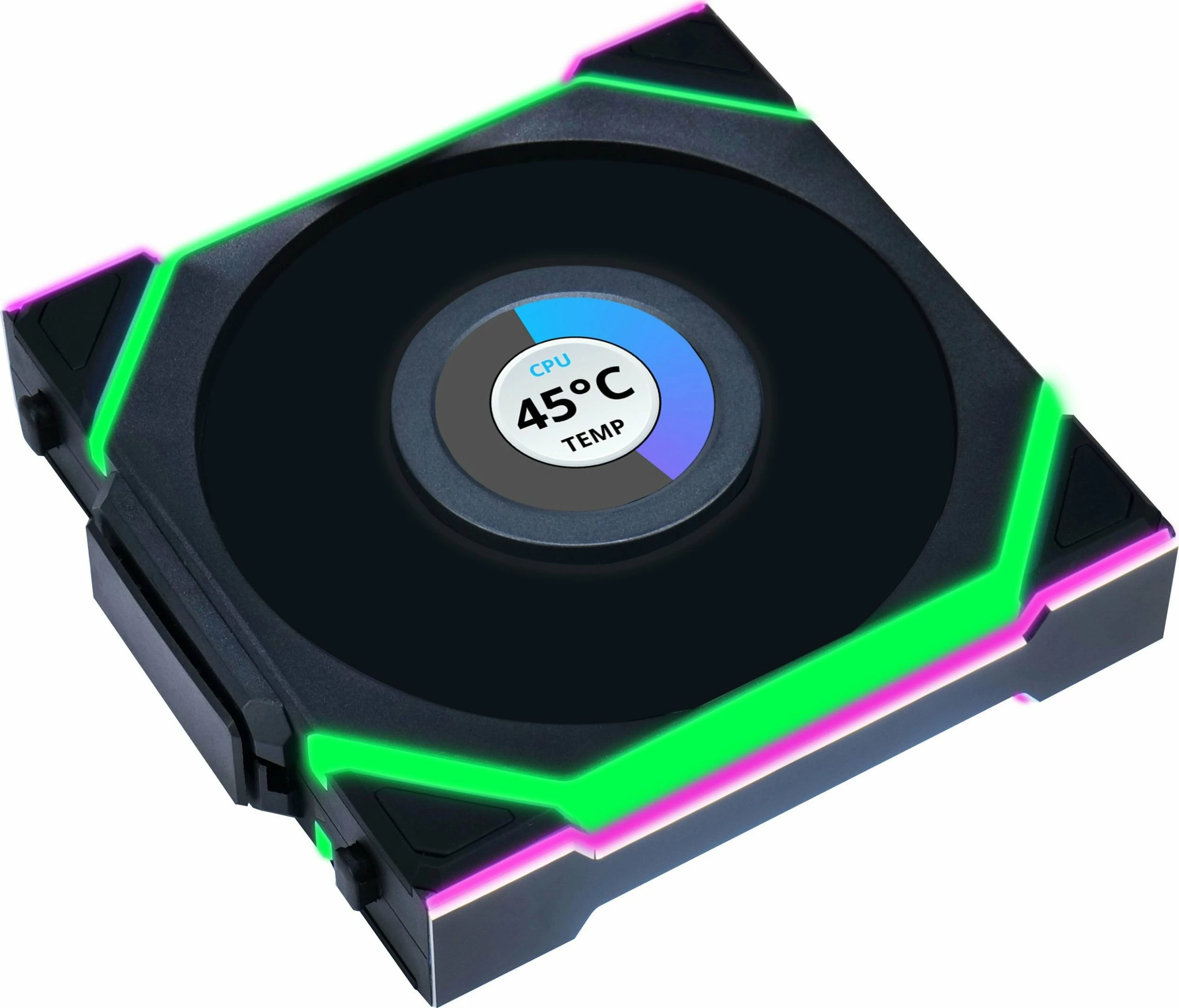 Ventilator kompjuteri Lian Li UNI FAN SL Wireless LCD 120, 120mm ARGB, LCD 1.6\", 4-pin PWM, 1900rpm, i zi, 1 copë (12SLLCD1W1B)