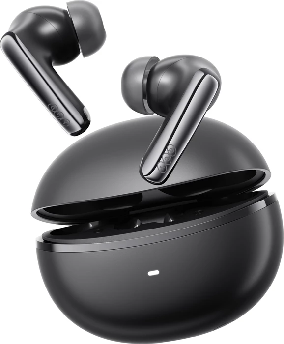 Kufje TWS QCY MeloBuds N70 HT18 ANC LDAC Bluetooth 6.0 deri 50h USB-C karikim pa tela IPX5 të zeza