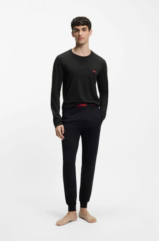 Këmishë për meshkuj Hugo Bodywear LS-SHIRT 50492631-001, e zezë