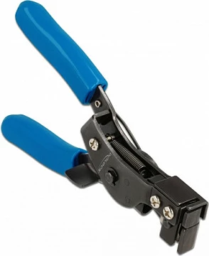 Vegël manuale për shtrëngim dhe prerje cable ties DeLOCK, deri 9 mm, zi/blu