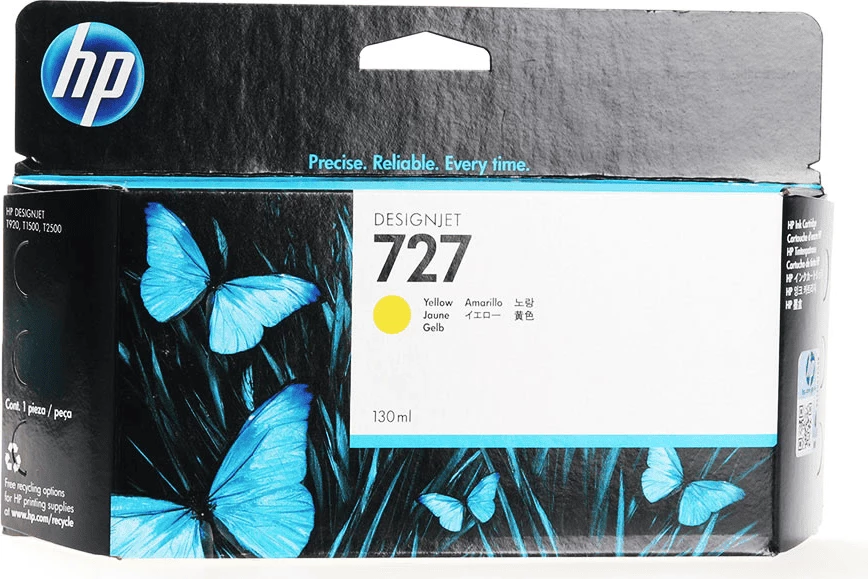 Kartush bojë HP DesignJet 727 B3P21A 130 ml XL e verdhë