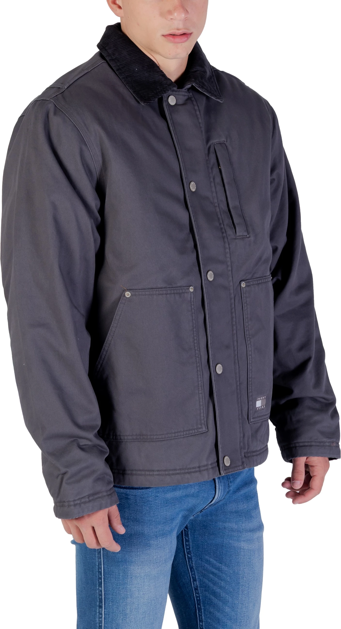 Jakne për meshkuj Tommy Hilfiger Jeans TJM Twill Chore Jack DM0DM22047, gri e errët [Madhësia: XXL]