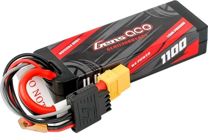 Bateri LiPo Gens ace G-Tech 1100mAh 11.1V 3S1P 60C Hardcase me XT60 plug