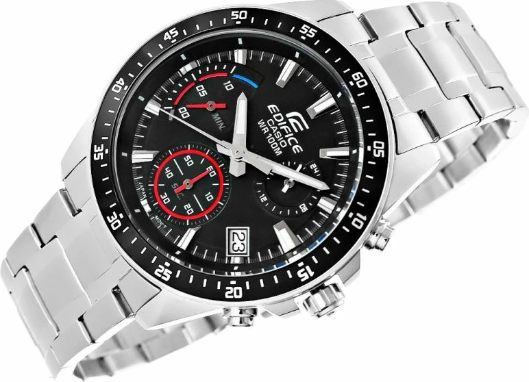 Orë dore për meshkuj Casio, e zezë