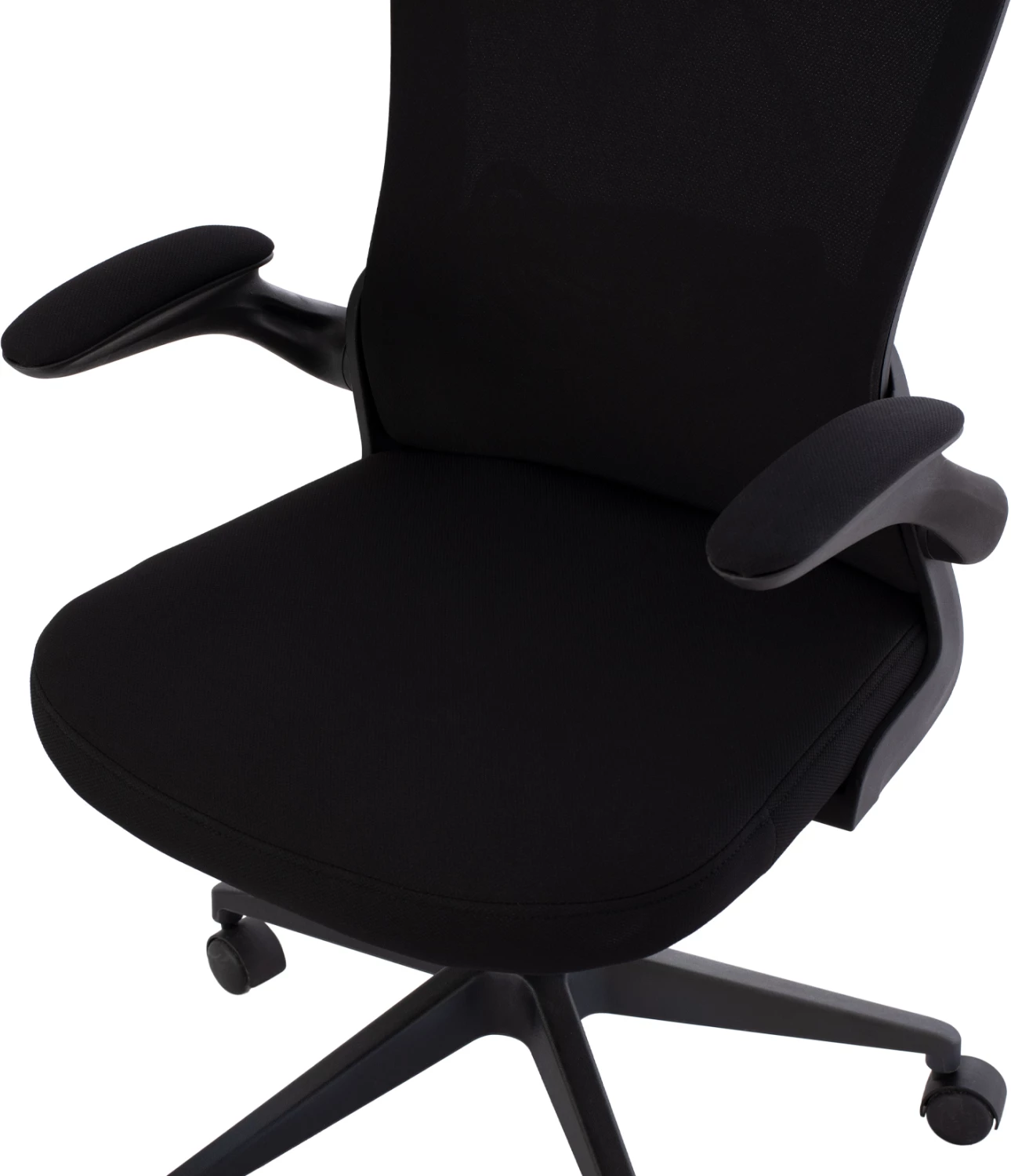 Karrige zyre FH1178.01, pëlhurë rrjetë e zezë, kornizë e zezë, 60x56x105