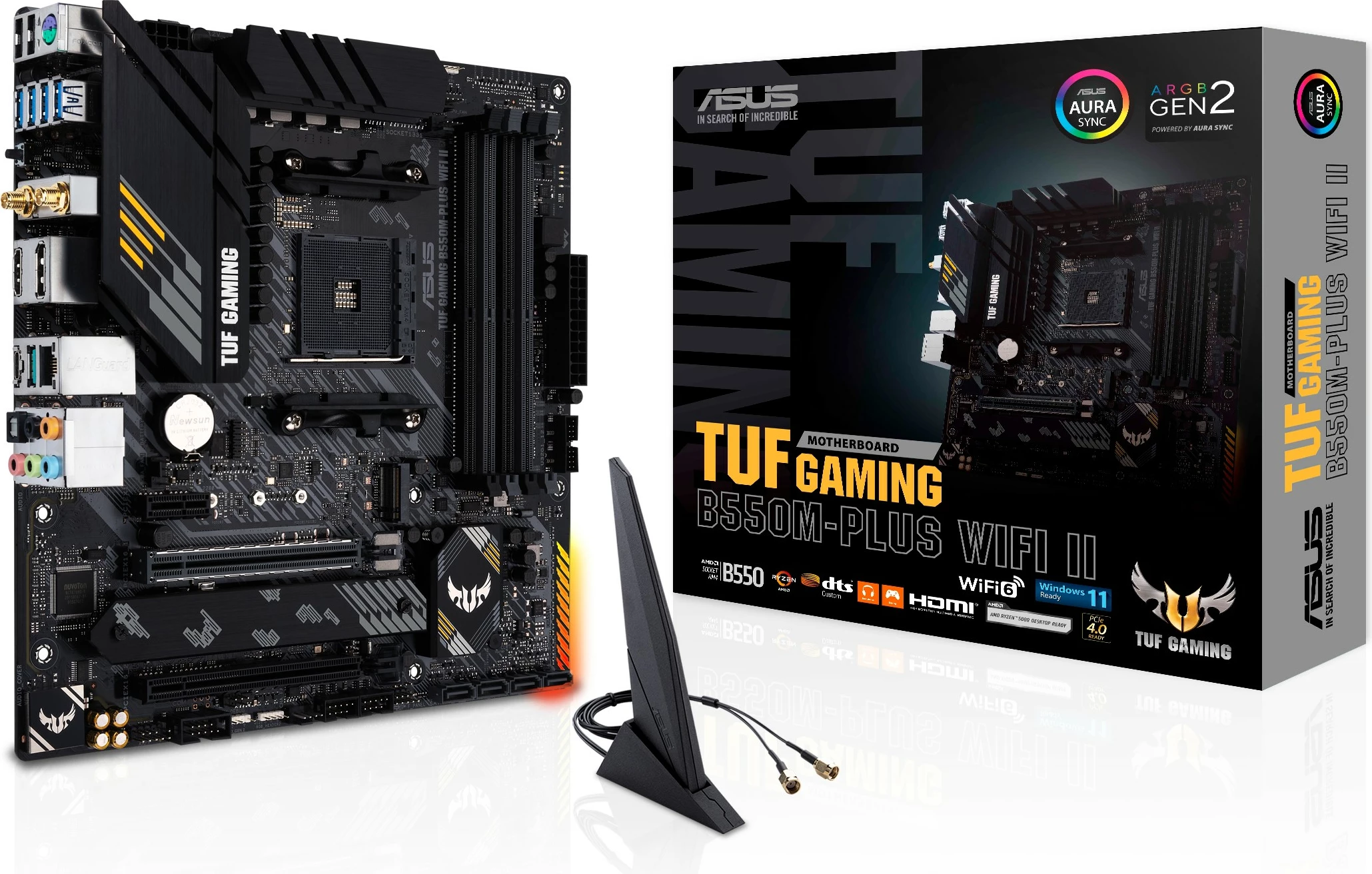 Pllakë amë ASUS TUF GAMING B550M-PLUS WIFI II, Socket AM4, 128 GB, e zezë