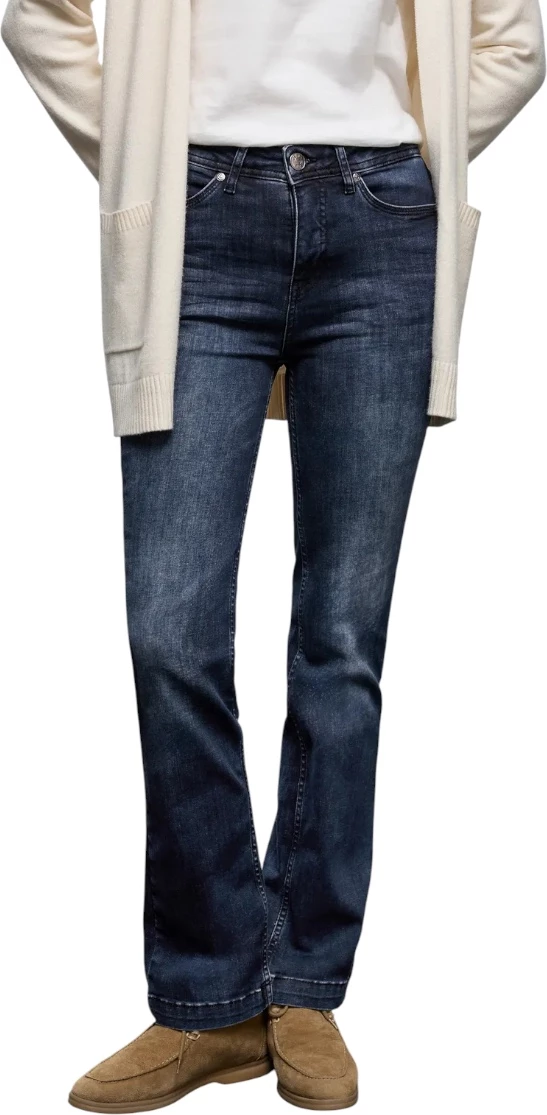 Pantallona xhins për femra Street One 379542, blu e errët