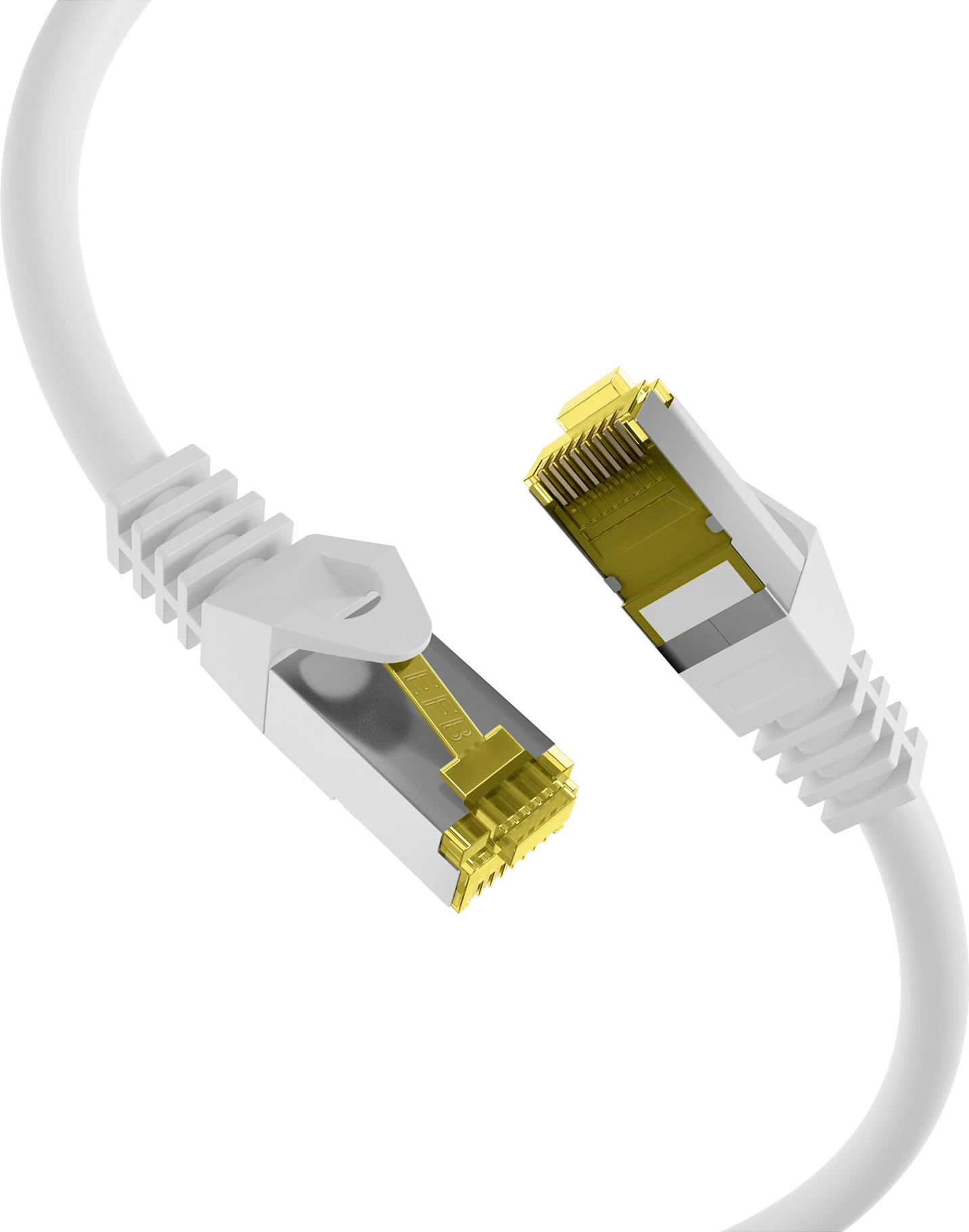 Kabllo rrjeti EFB Elektronik RJ45 Patch Cord Cat6a S/FTP 0.15m, e bardhë