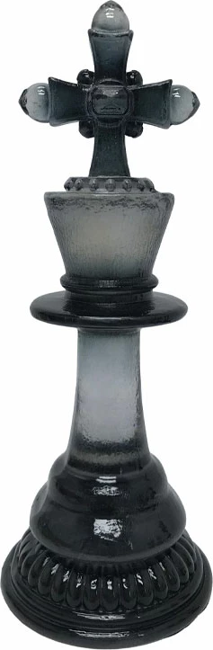 Dekor shahu PIONART, figurë mbret, polirezine e zezë, 11.3x11.3x30.2cm