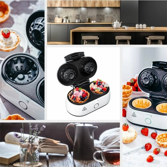 Aparat për waffle ADLER AD3062, 1000W, i bardhë