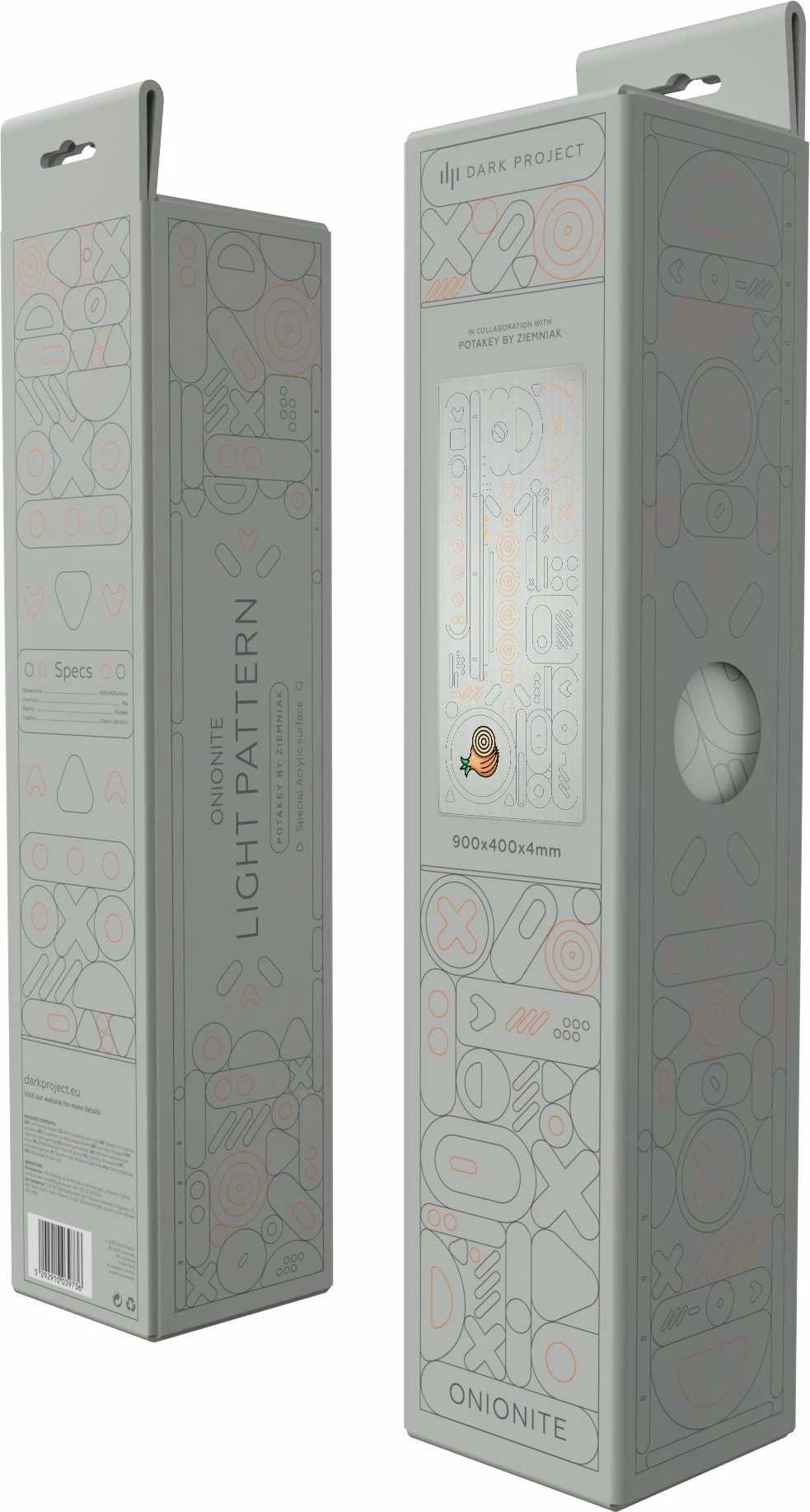 Mauspad Dark Project Onionite Light Pattern DPMP_ONIPAT_LIGHT_XL XL 900x400mm 4mm, i bardhë
