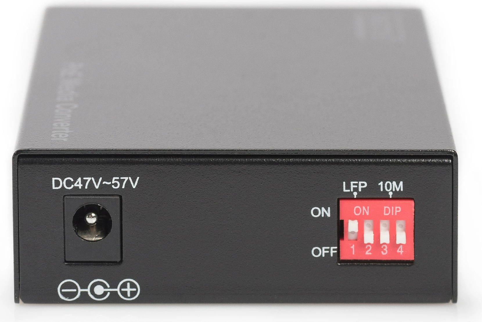Media konvertues PoE Gigabit Digitus, RJ45 në SC multimode, 10/100/1000 Mbps, i zi