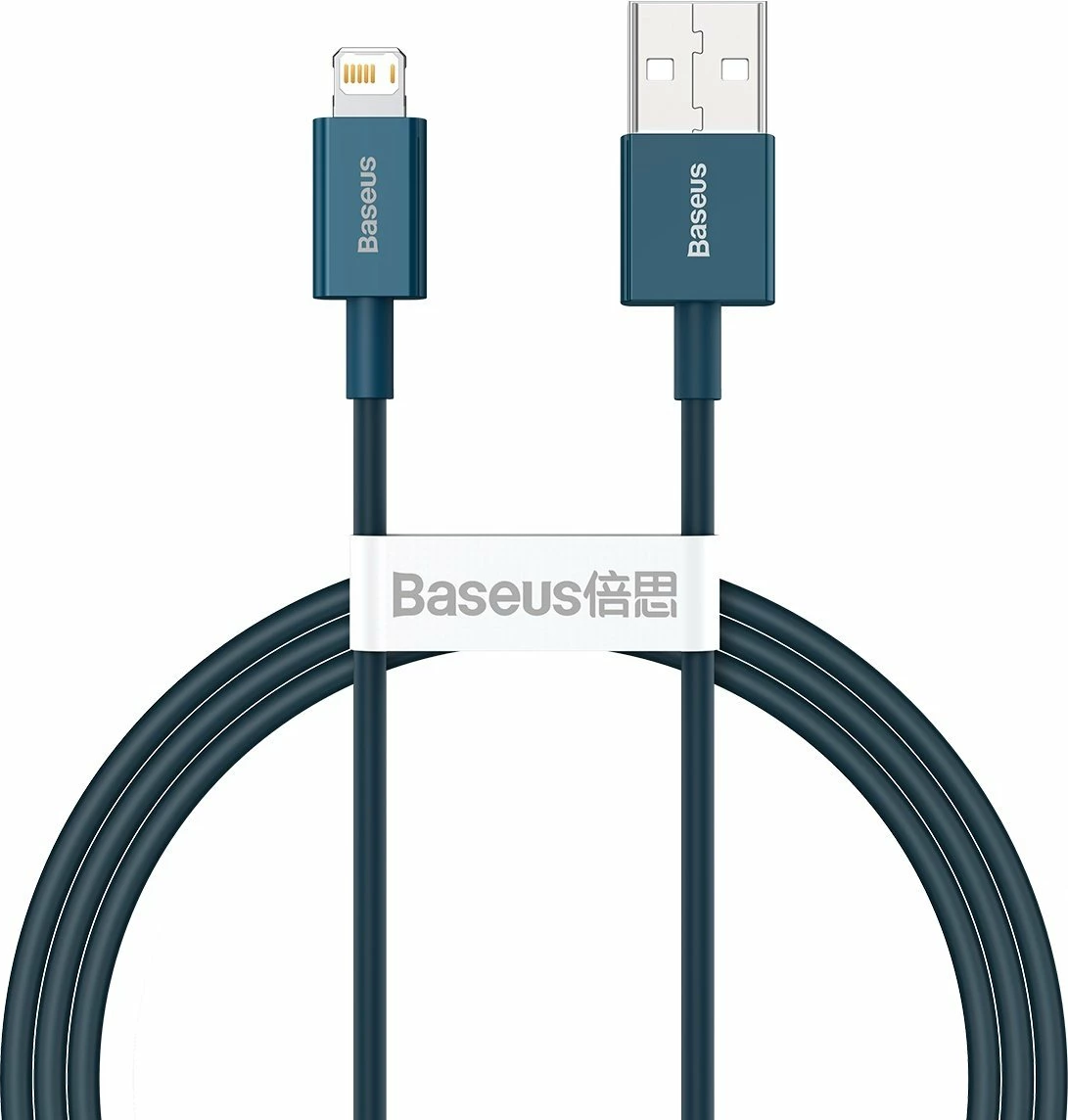 Kabllo Baseus CALYS-A03 USB në Lightning, 1m, Blu