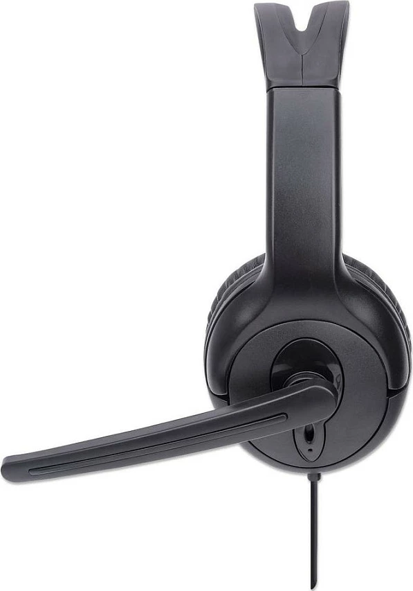 Kufje me mikrofon MANHATTAN Mono USB, USB-A, monaurale, të zeza