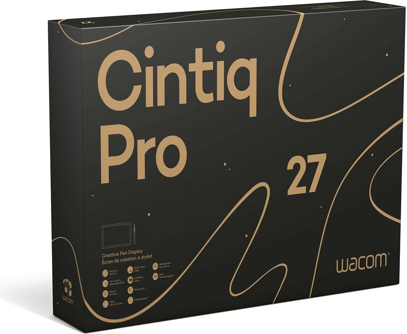 Tablet grafike Wacom Cintiq Pro 27, Wired & Wireless, 5080 lpi, 68.3 cm, 16:9, e zezë