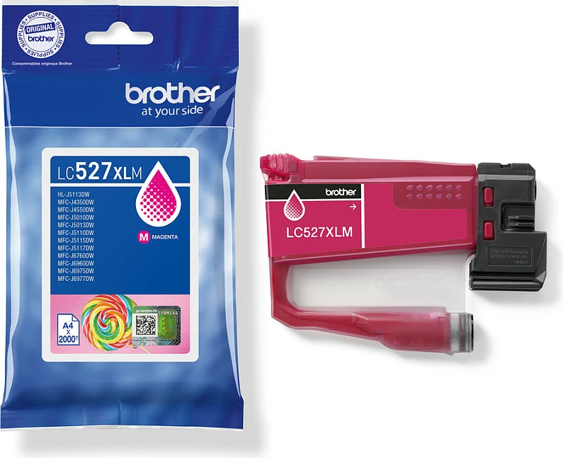 Kartrix boje Brother LC527XLM, XL High Yield, 2000 faqe, Magenta
