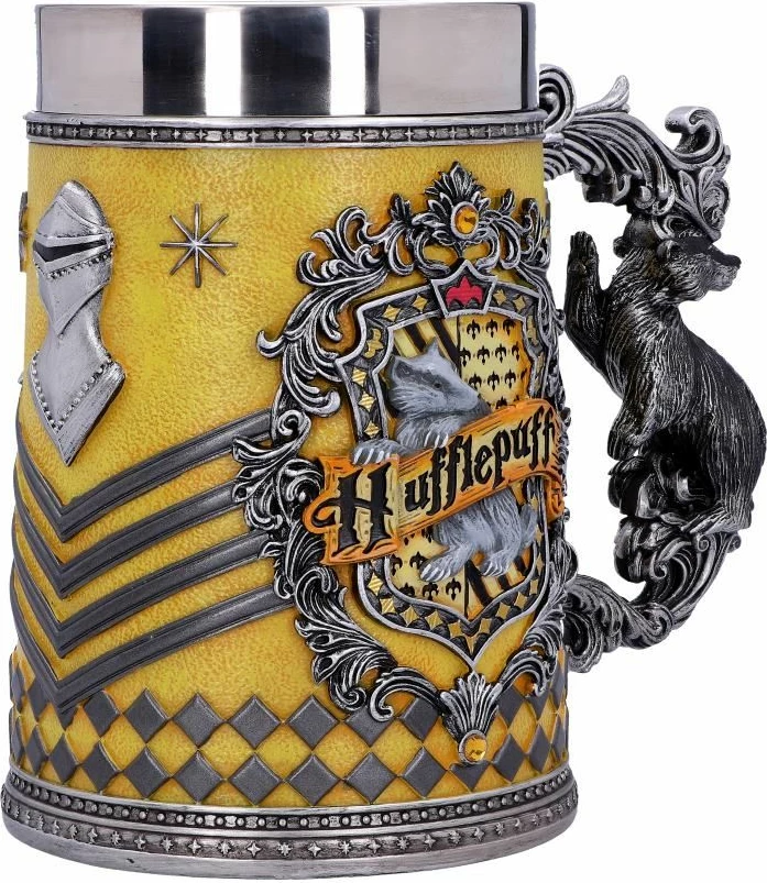 Kupë NEMESIS NOW Harry Potter Hufflepuff 600 ml, 15.5 cm, verdhë/zi