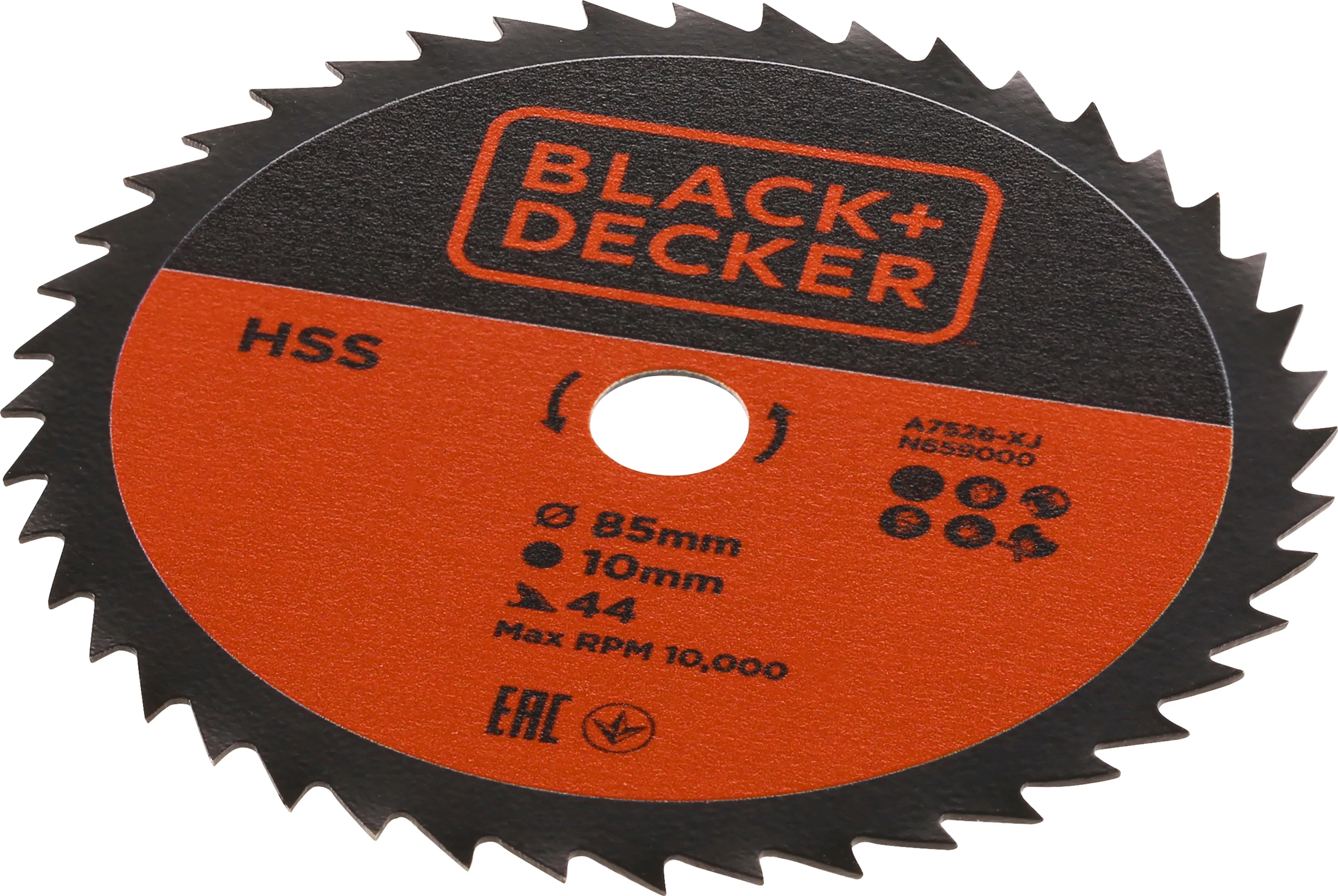 Disk sharrë Black&Decker A7526 HSS 85 x 10 mm, 44 dhëmbë