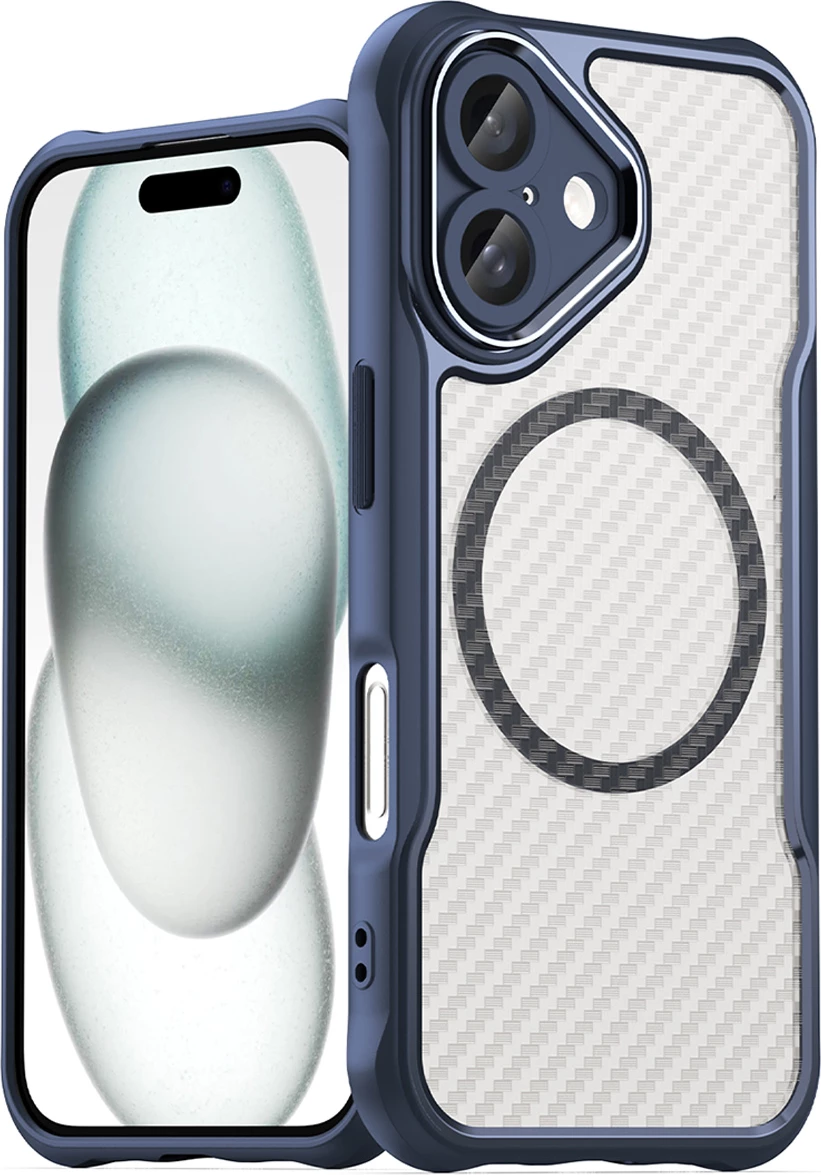 Mbështjellës Hurtel Leading Series MagSafe për iPhone 16 Plus, TPU, Kaltër