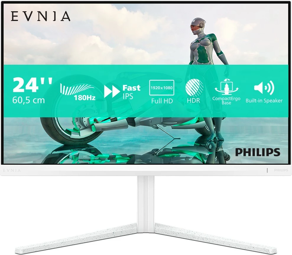 Monitor Philips Evnia 24M2N3201A/00, 23.8", Full HD, 1 ms, Bardhë