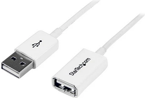 Kabllo zgjatëse USB 2.0 StarTech USBEXTPAA3MW, USB-A Mashkull në USB-A Femër, 3m, e bardhë