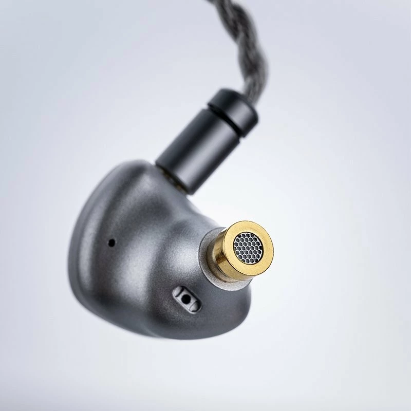 Kufje in-ear Moondrop Aria 2, 3.5mm, 0.78mm 2-pin, 1.2m, semi-open, 33Ω, argjendtë/gri