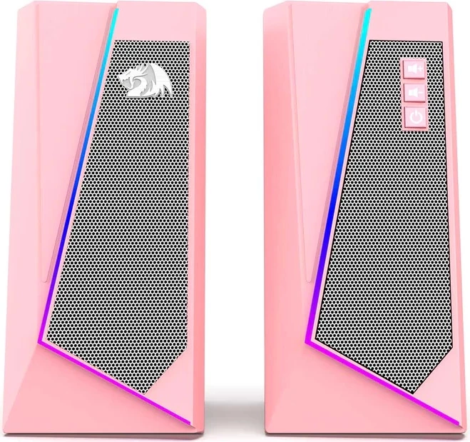 Altoparlantë Redragon Anvil GS520 RGB, USB + 3.5mm AUX, Plug & Play, rozë, set 2 copë