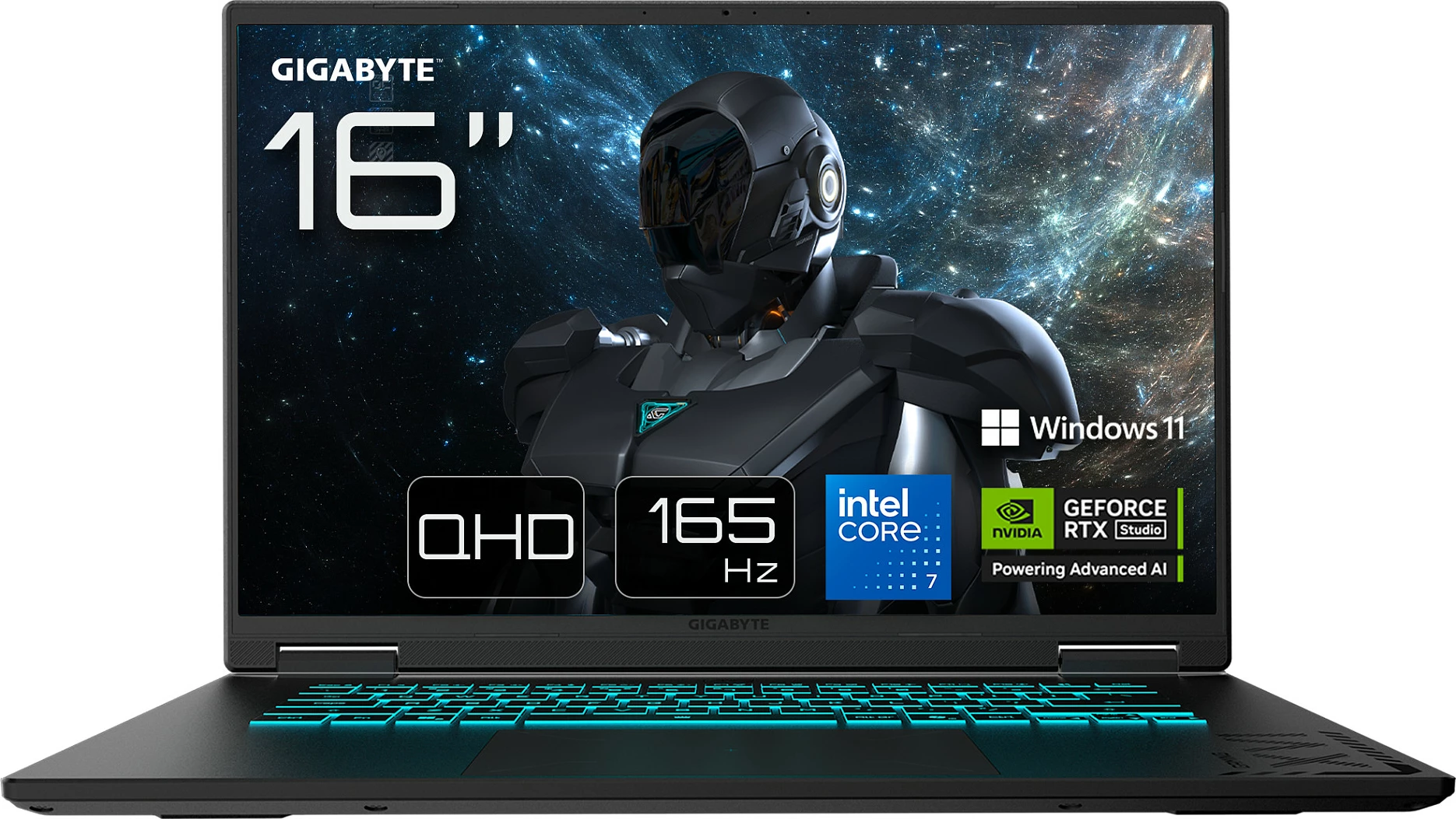 Laptop Gigabyte Gaming A16 Pro DYHG5DECC4SH, 16" QHD 165Hz, Intel Core 7, 32GB RAM, 1TB, GeForce RTX 5080 16GB, Windows 11, i zi