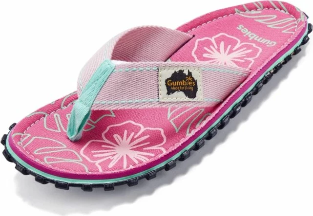 Flip-flopa për femra Gumbies Islander Blush Hibiscus