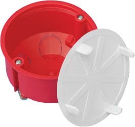 Kuti instalimi Pawbol PO-70, Ø73 mm, thellësi 46 mm, IP30, me vida, e kuqe