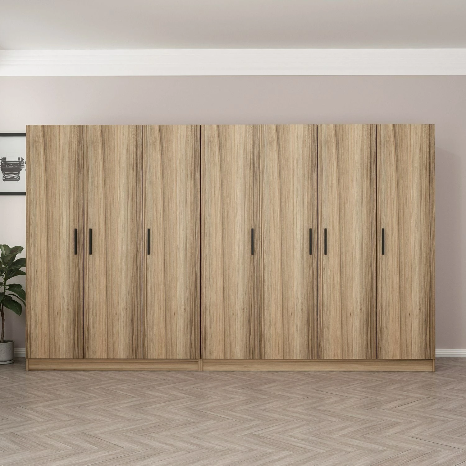 Dollap garderobe Skye Decor, ngjyrë dore, 7633