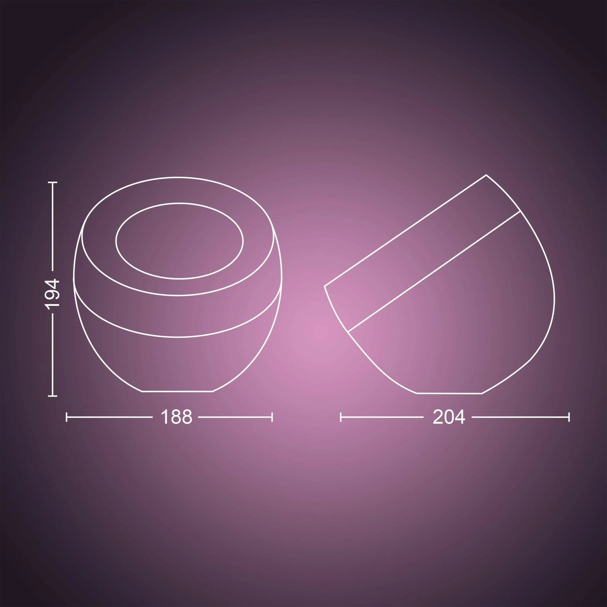 Llambë tavoline Philips Hue Iris, Smart, Bluetooth/Zigbee, LED, Ngjyrë e zezë