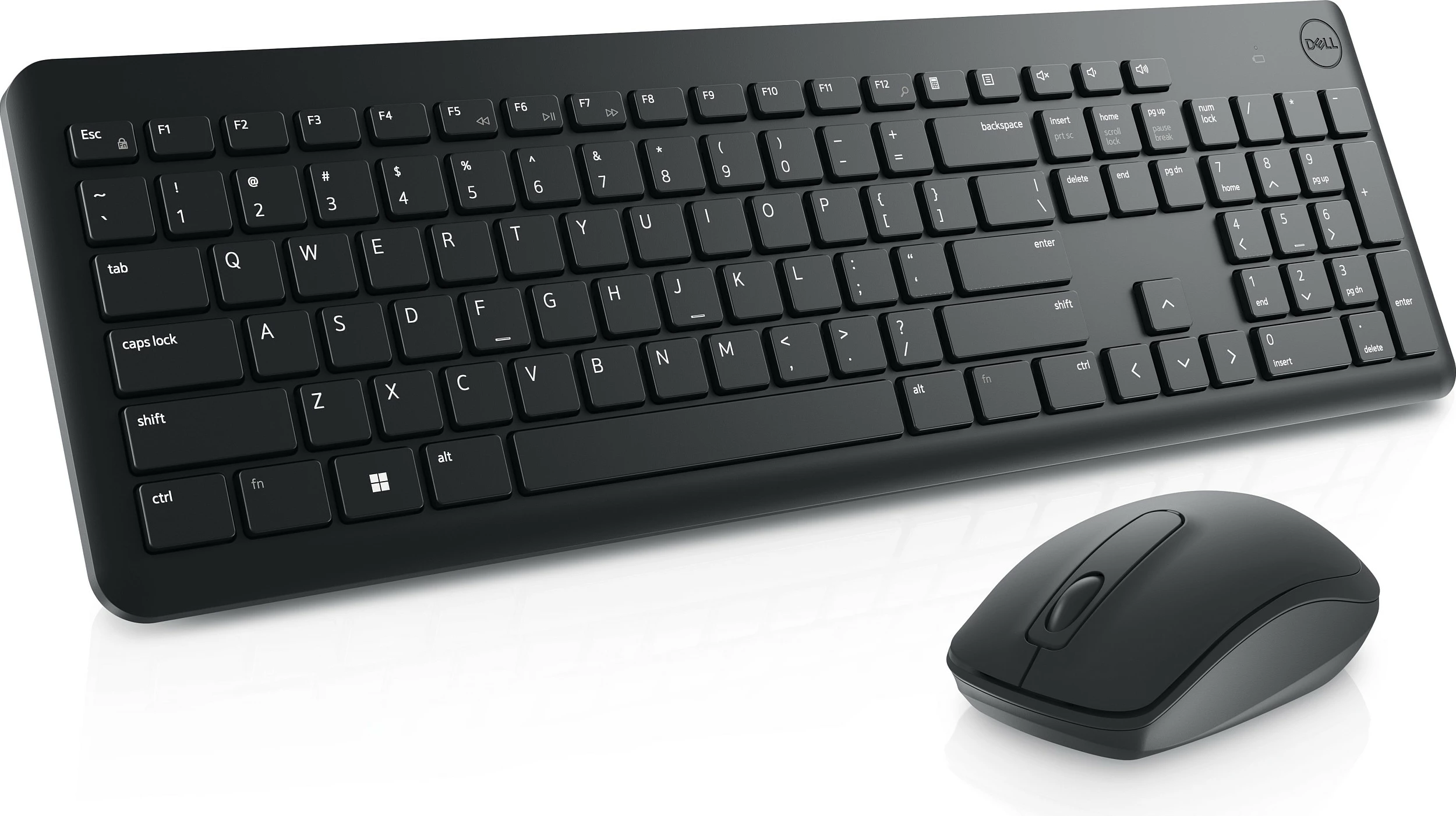 Set tastierë dhe maus wireless Dell Wireless Keyboard and Mouse, 2.4GHz, QWERTZ DE, 1000 DPI, i zi