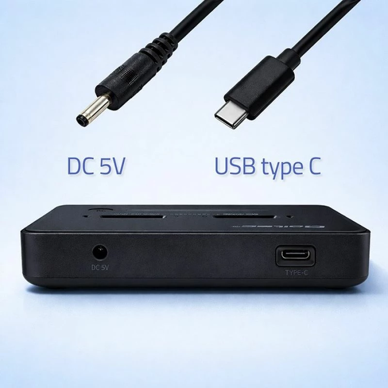 Stacion docking SSD Qoltec M.2 NVMe, USB-C, 20Gb/s, dual 2x8TB