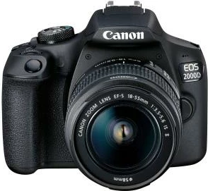 Aparat fotografik DSLR Canon EOS 2000D 24.1 MP Full HD Wi‑Fi NFC me objektiv EF‑S 18-55mm IS II, i zi