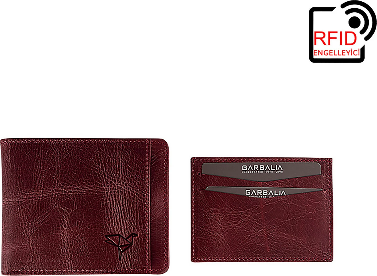 Portofol për meshkuj, ngjyrë e kuqe claret, Zoozie Bags Kanguru