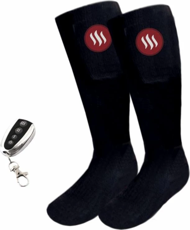 Çorape të ngrohta sportive Glovii unisex, të zeza