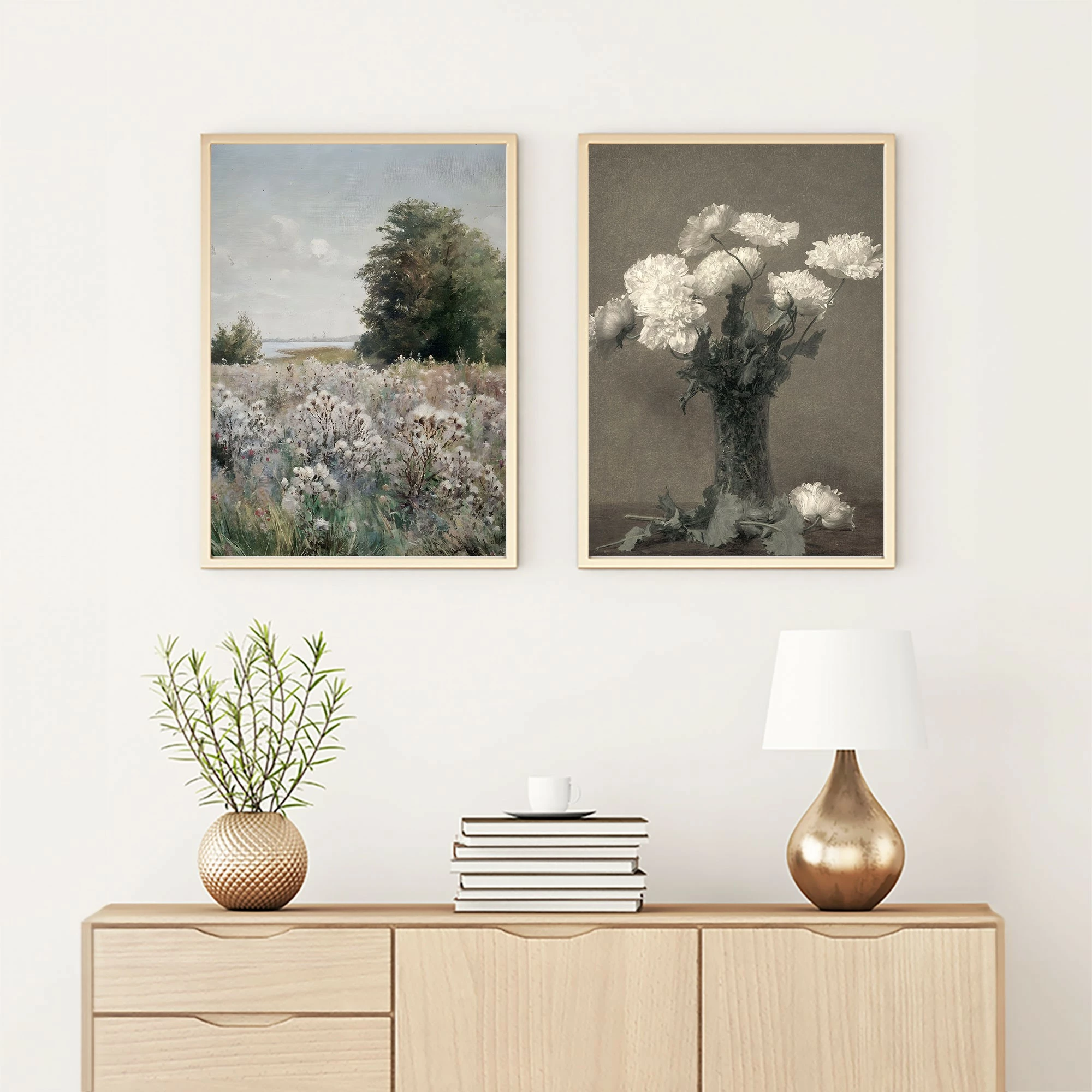 Pikturë dekorative me kornizë MDF (2 copë), Wallity, Huhu274, 50x70 cm