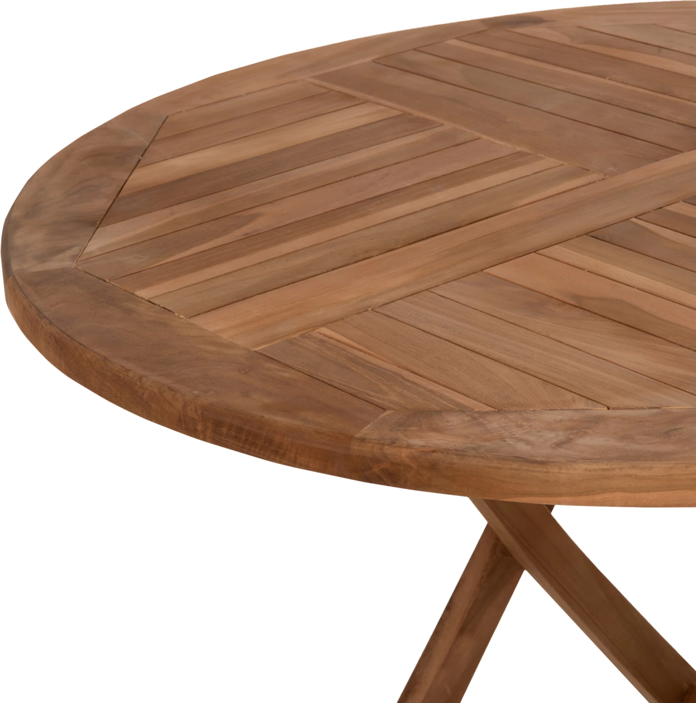 Tavolinë e rrumbullakët palosëse KENDALL FH9543 dru teak ngjyrë natyrale Φ106x73,5Hcm