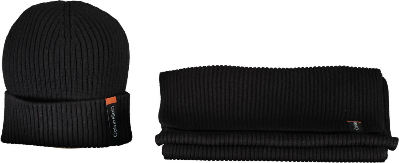Set shall e kapelë Calvin Klein meshkuj, të zezë