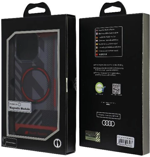 Mbështjellës Audi IML Sport MagSafe për iPhone 14 Pro Max 6.7", i zi