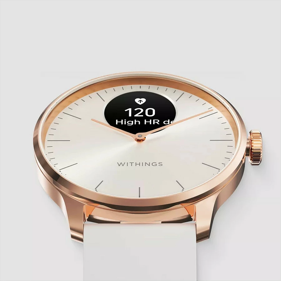 Smartwatch Withings ScanWatch Light, OLED, 37 mm, 30 ditë bateri, e bardhë