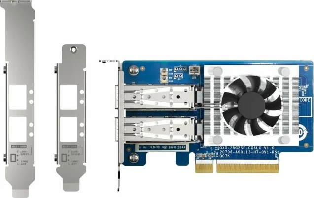 Kartelë rrjeti QNAP QXG-25G2SF-CX6 25GbE, 2x SFP28, PCIe Gen4 x8