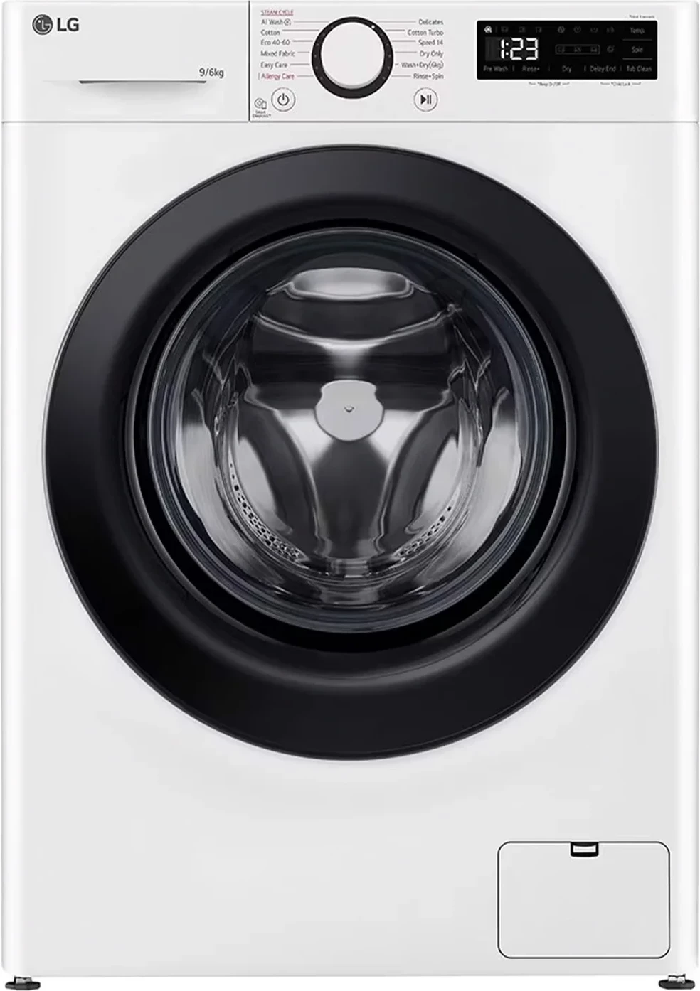 Lavatrice-tharesë, LG F4DR509SBW, 9/6 kg, 1400 rpm, larje me avull, e bardhë