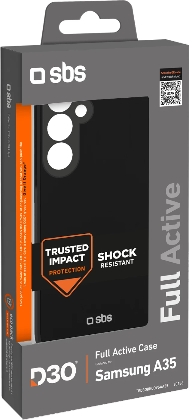 Mbështjellës SBS D3O Full Active për Samsung Galaxy A35, i zi