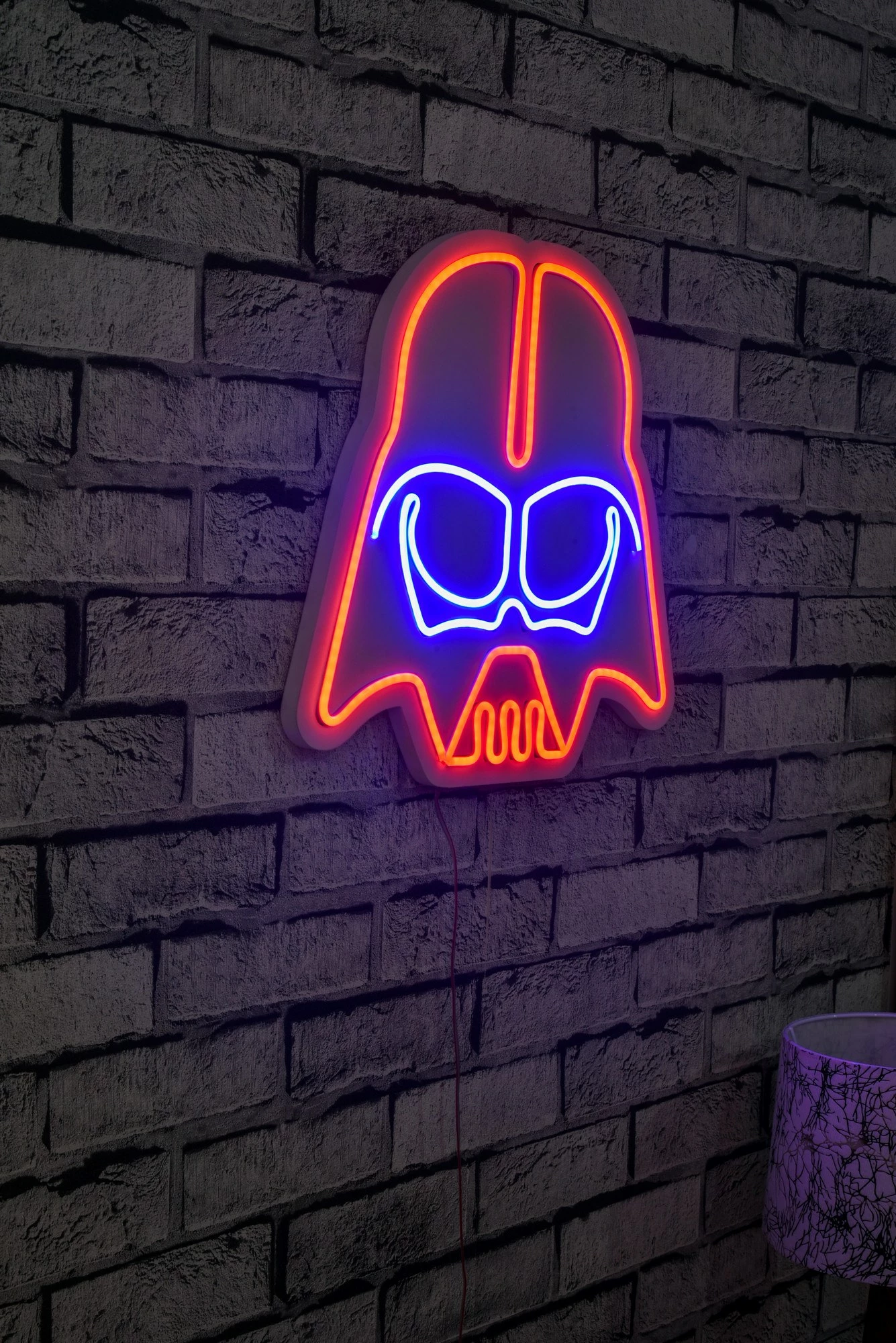 Dekor dritash LED plastike, Darth Vader, e kuqe dhe blu
