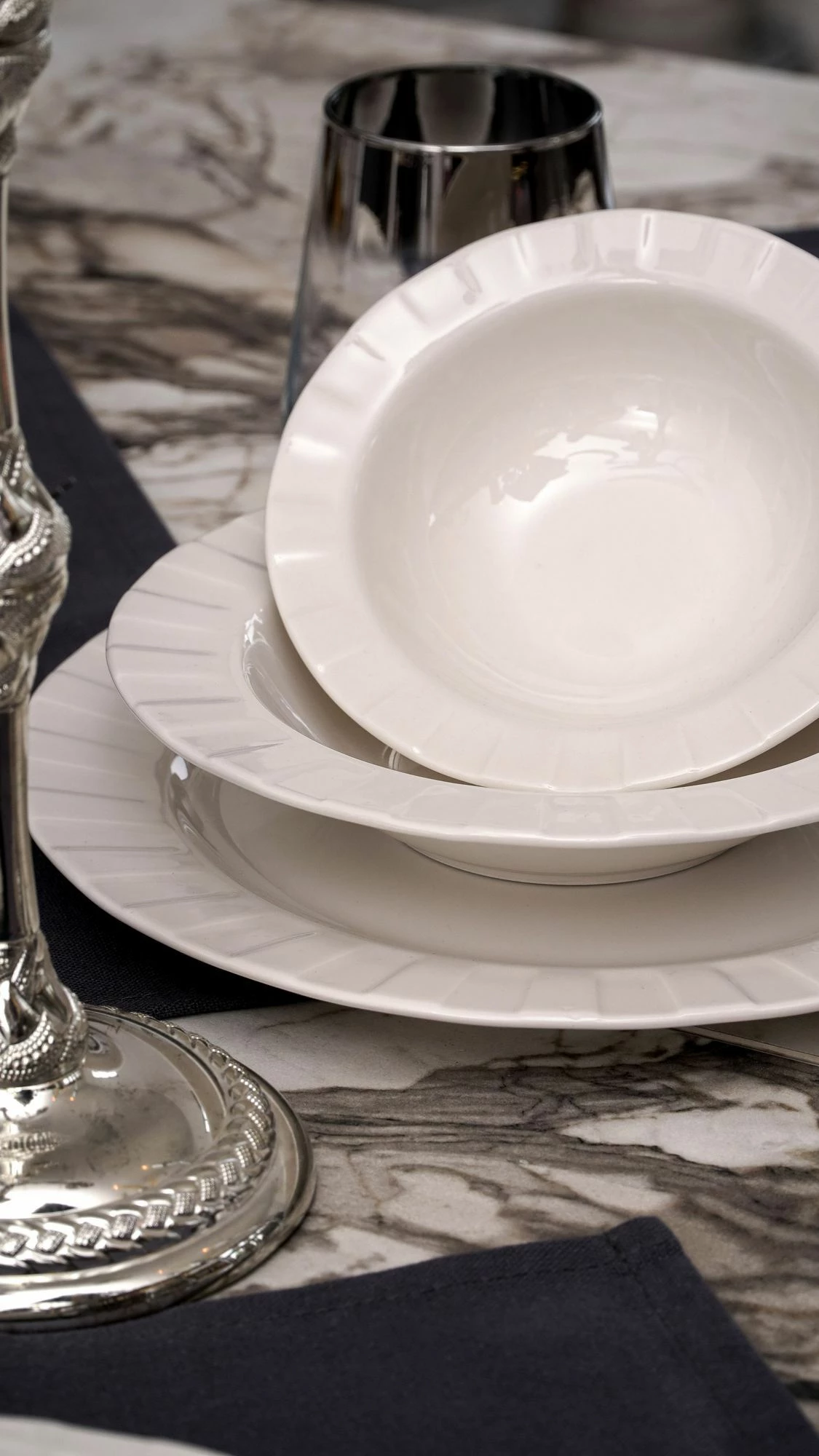 Set darke (18 cope), Hermia Concept, Zumrut, porcelan i bardhe